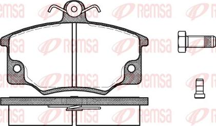 Remsa 0146.44 - Тормозные колодки, дисковые, комплект autospares.lv