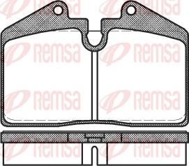 Remsa 0140.10 - Тормозные колодки, дисковые, комплект autospares.lv