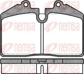 Remsa 0140.20 - Тормозные колодки, дисковые, комплект autospares.lv