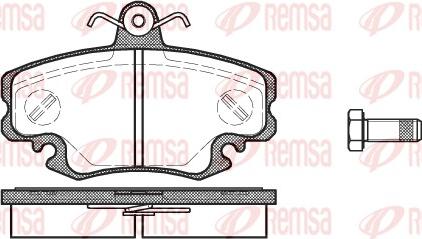 Remsa 0141.10 - Тормозные колодки, дисковые, комплект autospares.lv