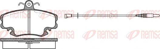 Remsa 0141.32 - Тормозные колодки, дисковые, комплект autospares.lv