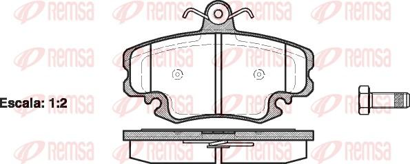 Remsa 0141.20 - Тормозные колодки, дисковые, комплект autospares.lv