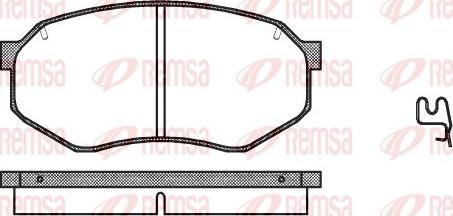 Remsa 0148.14 - Тормозные колодки, дисковые, комплект autospares.lv