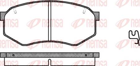 Remsa 0148.34 - Тормозные колодки, дисковые, комплект autospares.lv