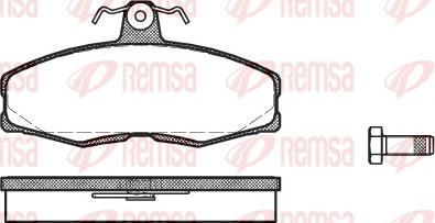 Remsa 0154.00 - Тормозные колодки, дисковые, комплект autospares.lv