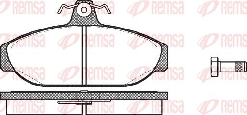 Remsa 0156.00 - Тормозные колодки, дисковые, комплект autospares.lv