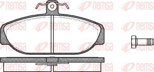 Remsa 0156.10 - Тормозные колодки, дисковые, комплект autospares.lv