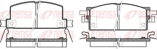 Remsa 0153.04 - Тормозные колодки, дисковые, комплект autospares.lv