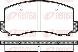 Remsa 0165.00 - Тормозные колодки, дисковые, комплект autospares.lv