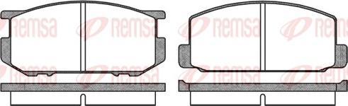 Remsa 0109.00 - Тормозные колодки, дисковые, комплект autospares.lv