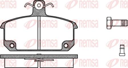 Remsa 0104.02 - Тормозные колодки, дисковые, комплект autospares.lv