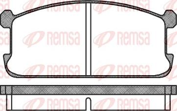 Remsa 0106.00 - Тормозные колодки, дисковые, комплект autospares.lv