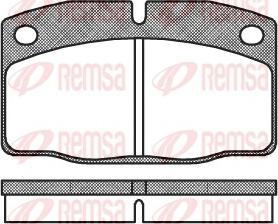 Remsa 0101.00 - Тормозные колодки, дисковые, комплект autospares.lv