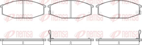 Remsa 0115.02 - Тормозные колодки, дисковые, комплект autospares.lv