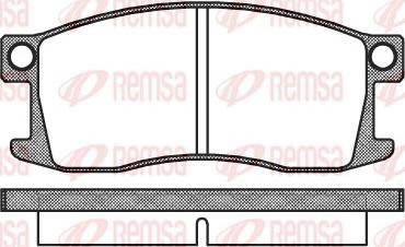 Remsa 0110.00 - Тормозные колодки, дисковые, комплект autospares.lv