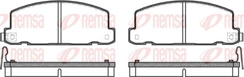 Remsa 0181.04 - Тормозные колодки, дисковые, комплект autospares.lv