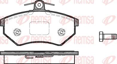 Remsa 0134.40 - Тормозные колодки, дисковые, комплект autospares.lv