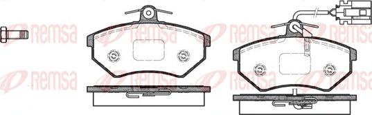 Remsa 0134.62 - Тормозные колодки, дисковые, комплект autospares.lv