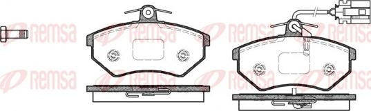 Remsa 0134.82 - Тормозные колодки, дисковые, комплект autospares.lv