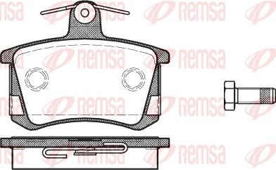 Remsa 0135.40 - Тормозные колодки, дисковые, комплект autospares.lv