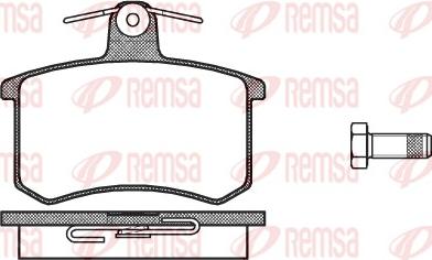 Remsa 0135.10 - Тормозные колодки, дисковые, комплект autospares.lv