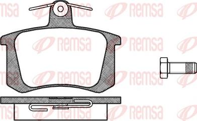 Remsa 0135.20 - Тормозные колодки, дисковые, комплект autospares.lv