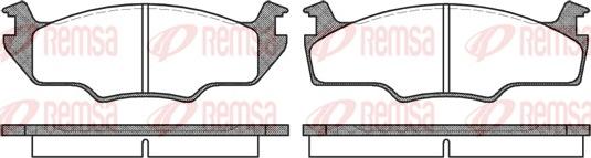 Remsa 0121.00 - Тормозные колодки, дисковые, комплект autospares.lv