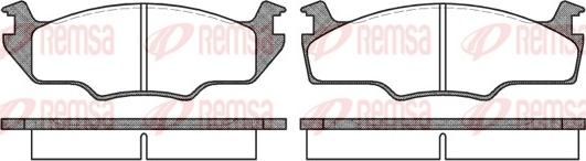 Remsa 0121.10 - Тормозные колодки, дисковые, комплект autospares.lv