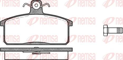 Remsa 0128.40 - Тормозные колодки, дисковые, комплект autospares.lv