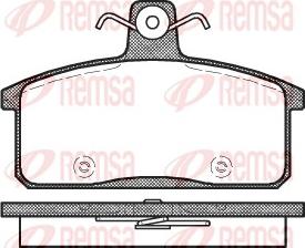 Remsa 0128.50 - Тормозные колодки, дисковые, комплект autospares.lv