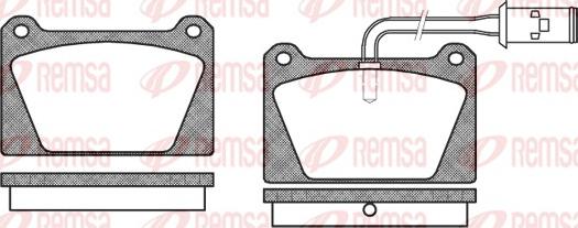 Remsa 0122.02 - Тормозные колодки, дисковые, комплект autospares.lv