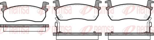 Remsa 0174.02 - Тормозные колодки, дисковые, комплект autospares.lv