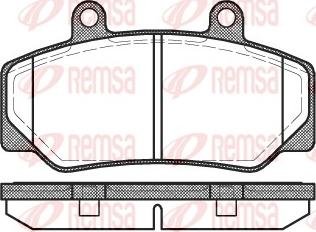 Remsa 0176.20 - Тормозные колодки, дисковые, комплект autospares.lv
