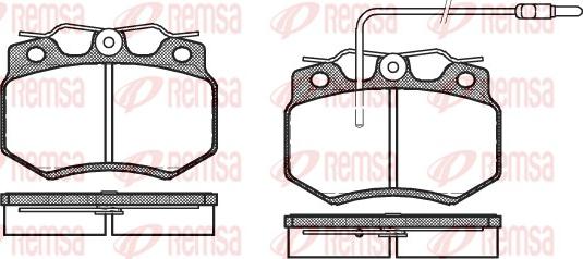 Remsa 0170.02 - Тормозные колодки, дисковые, комплект autospares.lv