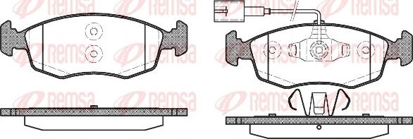 Remsa 0172.52 - Тормозные колодки, дисковые, комплект autospares.lv