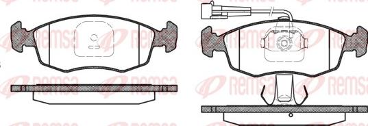 Remsa 0172.12 - Тормозные колодки, дисковые, комплект autospares.lv