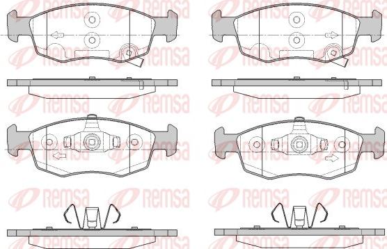 Remsa 0172.34 - Тормозные колодки, дисковые, комплект autospares.lv