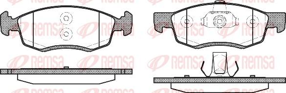 Remsa 0172.32 - Тормозные колодки, дисковые, комплект autospares.lv