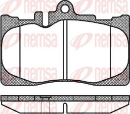 Remsa 0890.00 - Тормозные колодки, дисковые, комплект autospares.lv