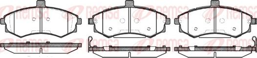 Remsa 0893.02 - Тормозные колодки, дисковые, комплект autospares.lv