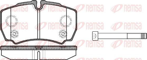 Remsa 0849.10 - Тормозные колодки, дисковые, комплект autospares.lv