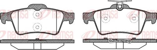 Remsa 0842.20 - Тормозные колодки, дисковые, комплект autospares.lv