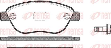 Remsa 0859.10 - Тормозные колодки, дисковые, комплект autospares.lv
