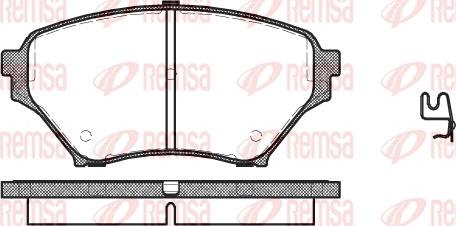 Remsa 0850.02 - Тормозные колодки, дисковые, комплект autospares.lv