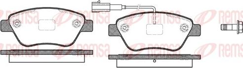 Remsa 0858.11 - Тормозные колодки, дисковые, комплект autospares.lv