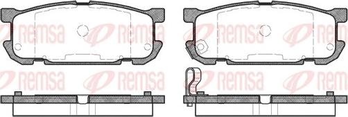 Remsa 0853.02 - Тормозные колодки, дисковые, комплект autospares.lv