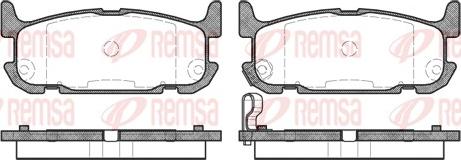 Remsa 0853.12 - Тормозные колодки, дисковые, комплект autospares.lv