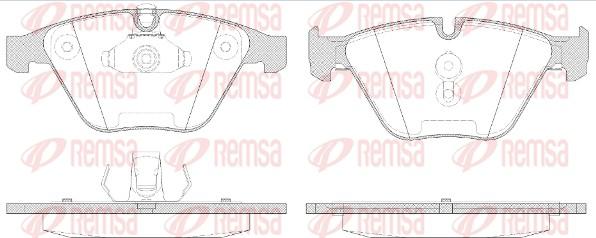 Remsa 0857.50 - Тормозные колодки, дисковые, комплект autospares.lv