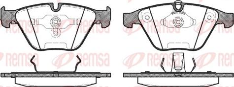 Remsa 0857.00 - Тормозные колодки, дисковые, комплект autospares.lv