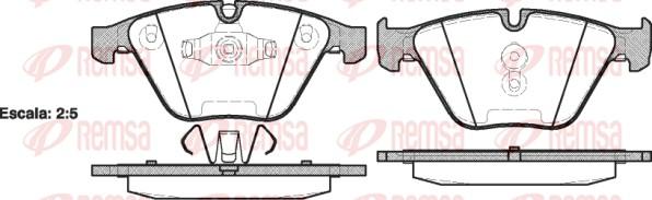 Remsa 0857.10 - Тормозные колодки, дисковые, комплект autospares.lv